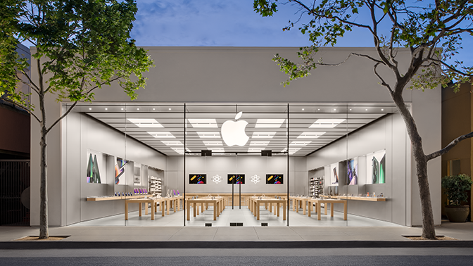 Apple Stores' consistent store design concepts globally