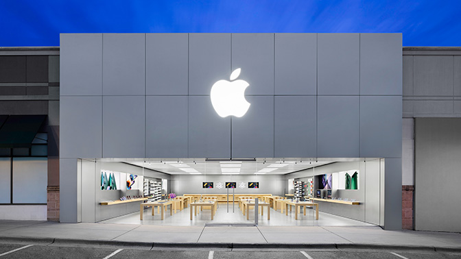 apple retail store sign